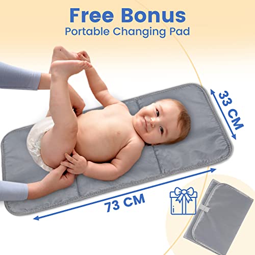 Image of PILLANI Baby Diaper Bag Backpack - Large Bag for Boys & Girls, Waterproof Diaper Backpack - Travel Diaper Bags w /Changing Pad, Baby Registry Search & Shower Gifts - Essentials Must Haves Newborn Stuff