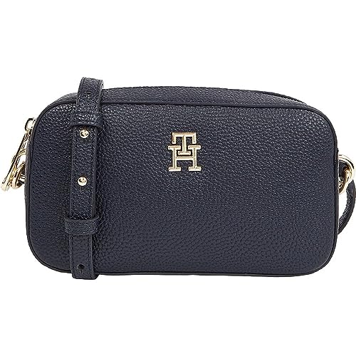 Tommy Hilfiger Damen Crossbody Bag Tasche Emblem Camera Bag Klein, Blau (Space Blue), Einheitsgröße
