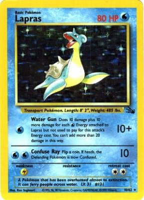 Lapras Holofoil - Fossil - 10 [Toy]
