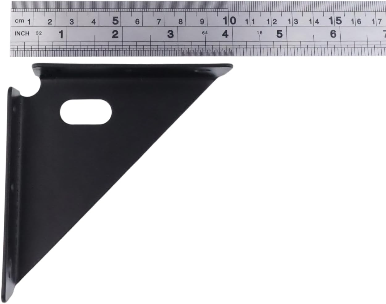 Corner Bracket Gusset Joints 4Pcs, Heavy Duty Metal Steel Triangle Shelf Brackets & Supports Fasteners Angle Brace for Wood, Shelves, Cabinet, Funiture, Industrial