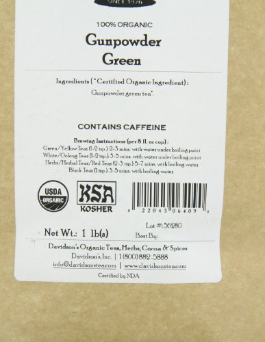 Davidson'S 6409 Organics, Gunpowder Green, Loose Leaf Tea thumb #6