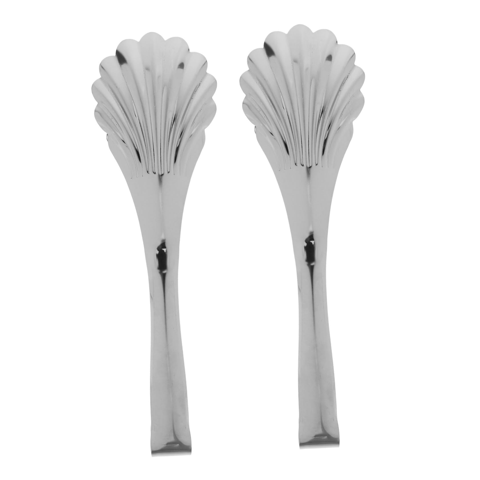 SOLUSTRE Stainless Steel Food Serving Tongs Salad Utensils Elegant Design 2pcs Tweezer Tongs for Buffet