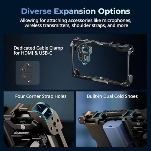 Image of SmallRig Monitor Cage Kit for Atomos Shinobi II /Shinobi GO, with Sunhood, with Screen Protector, Weighing Only 96.3g, with 1 /4 inch-20 Threaded Holes - 5030