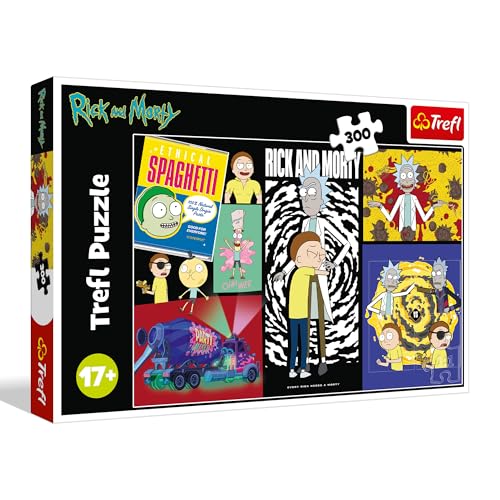 Trefl - Rick et Morty, Strange Place in The Galaxy - Puzzle de 300 pièces - Puzzle coloré avec des Personnages de Dessins animés, Divertissement créatif, Amusement pour Les Enfants de 8 Ans et Plus