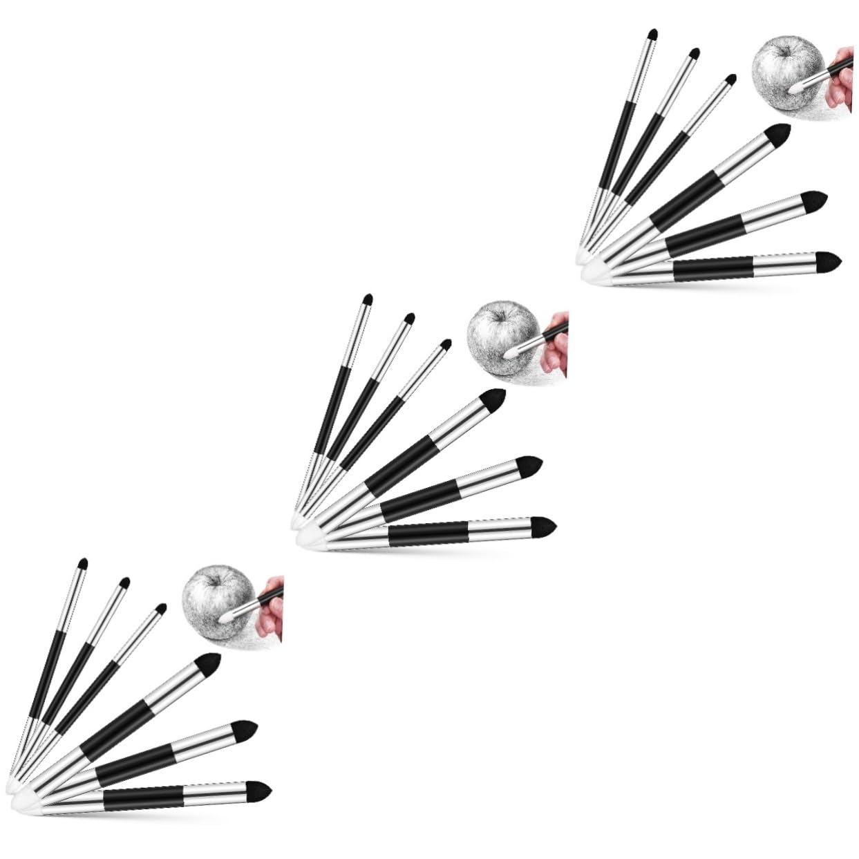 VILLCASE 18 Pcs Stylo Gomme Artistique éponge à mélanger mélangeurs d'art de Dessin Crayons de mélange pour Esquisser Fournitures de Dessin d'art souche de mélange Peinture éponge Eva