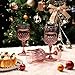 XUWAIDSGN 24 Pcs 7oz Plastic Vintage Wine Glasses Drinking Glasses Unbreakable Wedding Glassware Crystal Water Goblets Reusable Drinkware Vintage Champagne Flutes (24, Rose Gold)