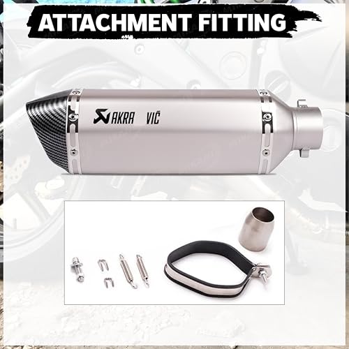 Image of OBEROI'S TRADERS Premium Universal Exhaust Silencer /Silencer Muffler Pipe for All Bikes /Motorcycle (D-CUT)