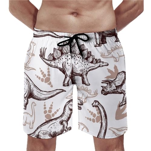 Swim trunk de bain confortable cordon de serrage UMENG motif dinosaure