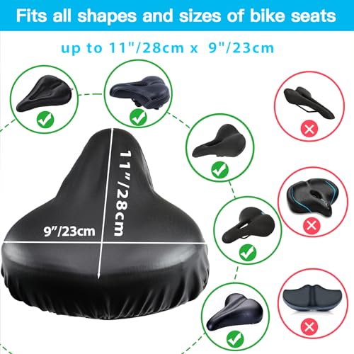 Image of New Bicycle Seat Cushion Waterproof UV Protection Unisex for Gym Bike Mountain Bike Road Bike with Protective Lock Durable Rain Dustproof Cover