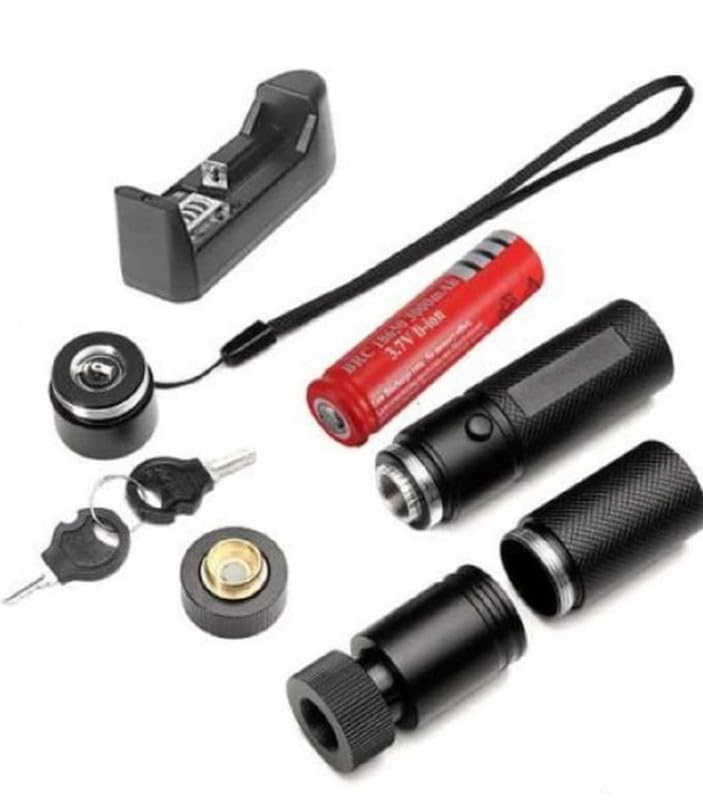Image of Aluminium 500Mw Rechargeable Green Laser Pointer Party Pen Disco LED Light 5 Mile + Battery, ?3.7 Volts L100