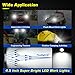 WFPOWER Magnet Light Bar, Magnetic Base, Cigarette Lighter Powered, Portable LED Flood Light Work Lamp for Car Off-road SUV Trailer Tractor Truck Engineering Maintenance Garage Camping (27W Round)
