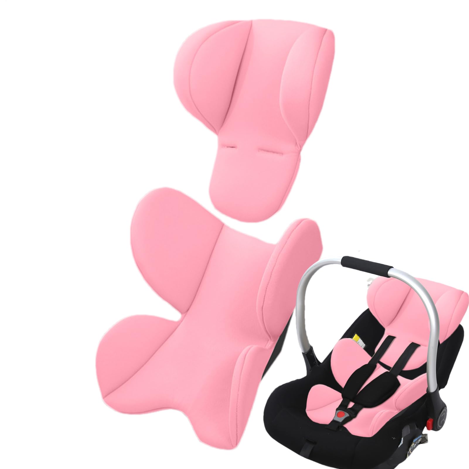Moreeulsi Car Seat Insert Newborns Stroller Cushion Insert, Baby Cozy Sleeping Head and Body Support Cushion, Baby Stroller Seat Cushion Car Seat Support Pillow Cushion for Pushchair High Chair
