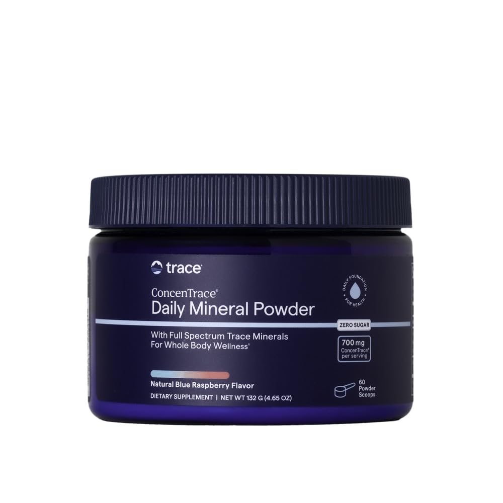 Trace Minerals ConcenTrace Mineral Powder, Blue Raspberry, 60 Servings