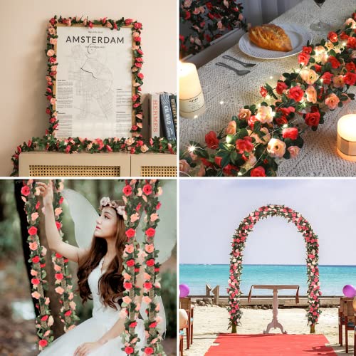 MARTINE-MALL-Flower-Garland-Rose-Vines-2-Strands-165Ft-Flowers-Vines-for-Bedroom-with-165-Ft50-LED-String-Lights-Rose-Flower-Garland-Decoration-Rose-Floral-Garland-for-Room-Table-Wedding-Decor MARTINE MALL Flower Garland Rose Vines 2 Strands 165Ft Flowers Vines for Bedroom with 165 Ft50 LED String Lights Rose Flower Garland Decoration Rose Floral Garland for Room Table Wedding Decor