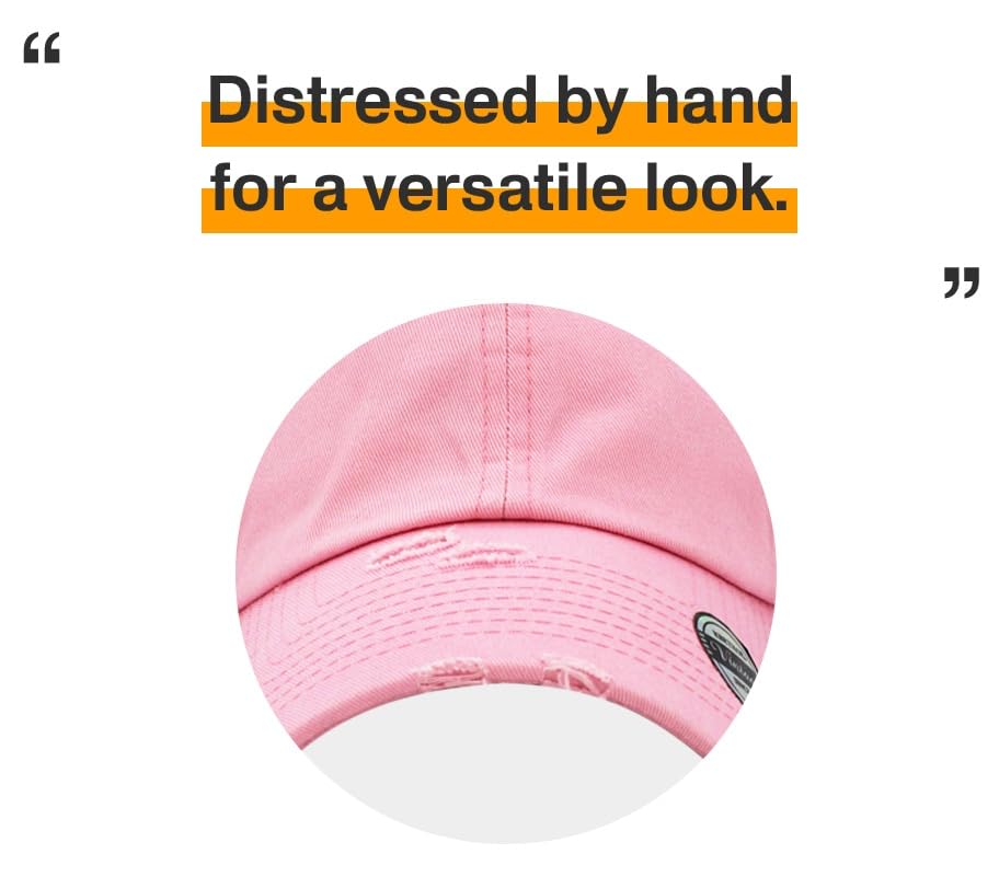 Image of KBETHOS Vintage Washed Distressed Cotton Dad Hat Baseball Cap Adjustable Polo Trucker Unisex Style Headwear