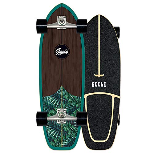 Pumpping Skateboard Surfskate Carving Komplettboard Ahornholz 78×24cm, ABEC-11 Kugellagern, CX4...