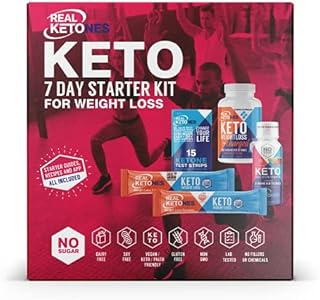 Real Ketones - 7 Day Keto Starter Bundle Kit - Exogenous Ketone BHB Stick Packets, BHB Pills, 15 Urine Test Strips and an Energy Shot Drink