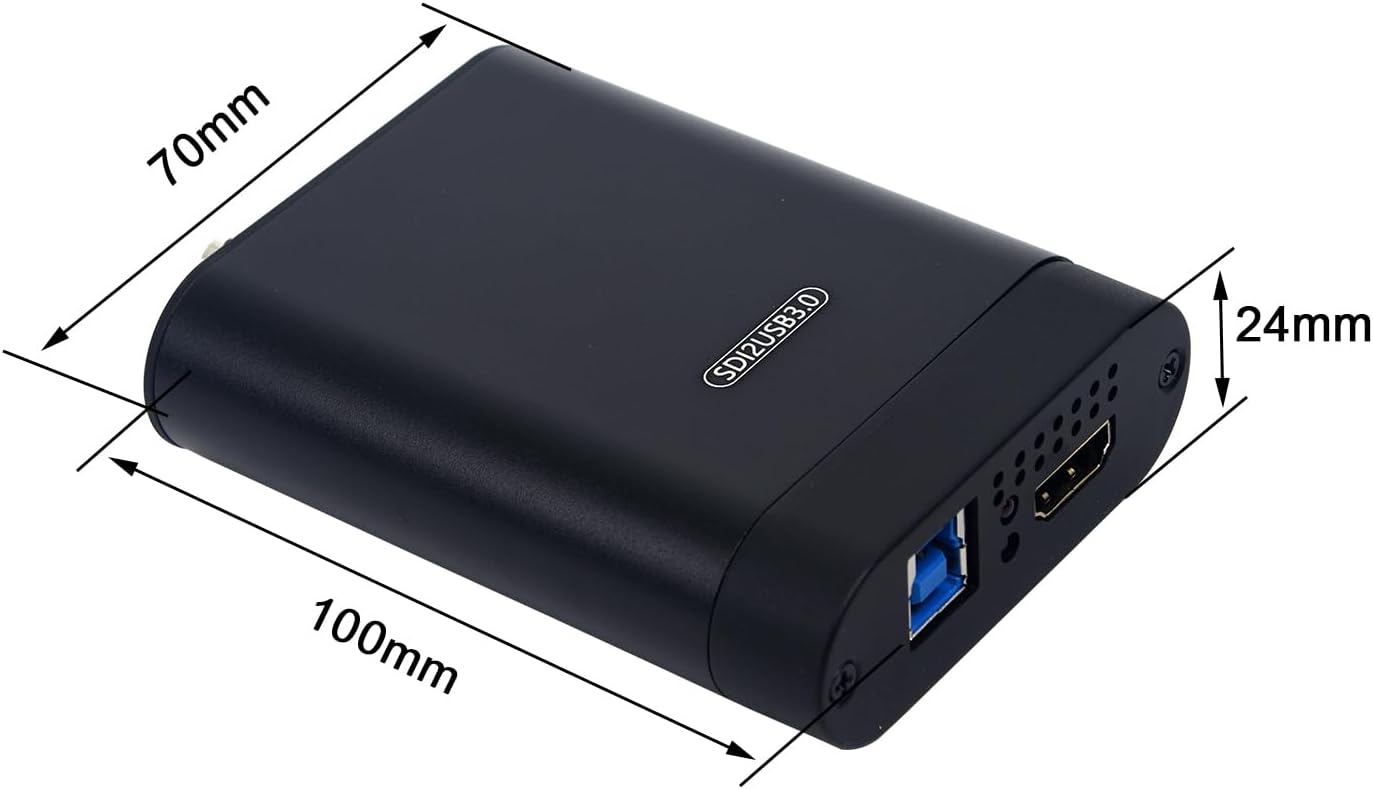 HDMI SDI to USB3.0 Professional Video Capture Card, Black, USB 3.0 360MB/s HDMI BNC Input, HD Video Grabber for Live Streaming and Recording,1080P 60fps UVC YUVC422 PnP