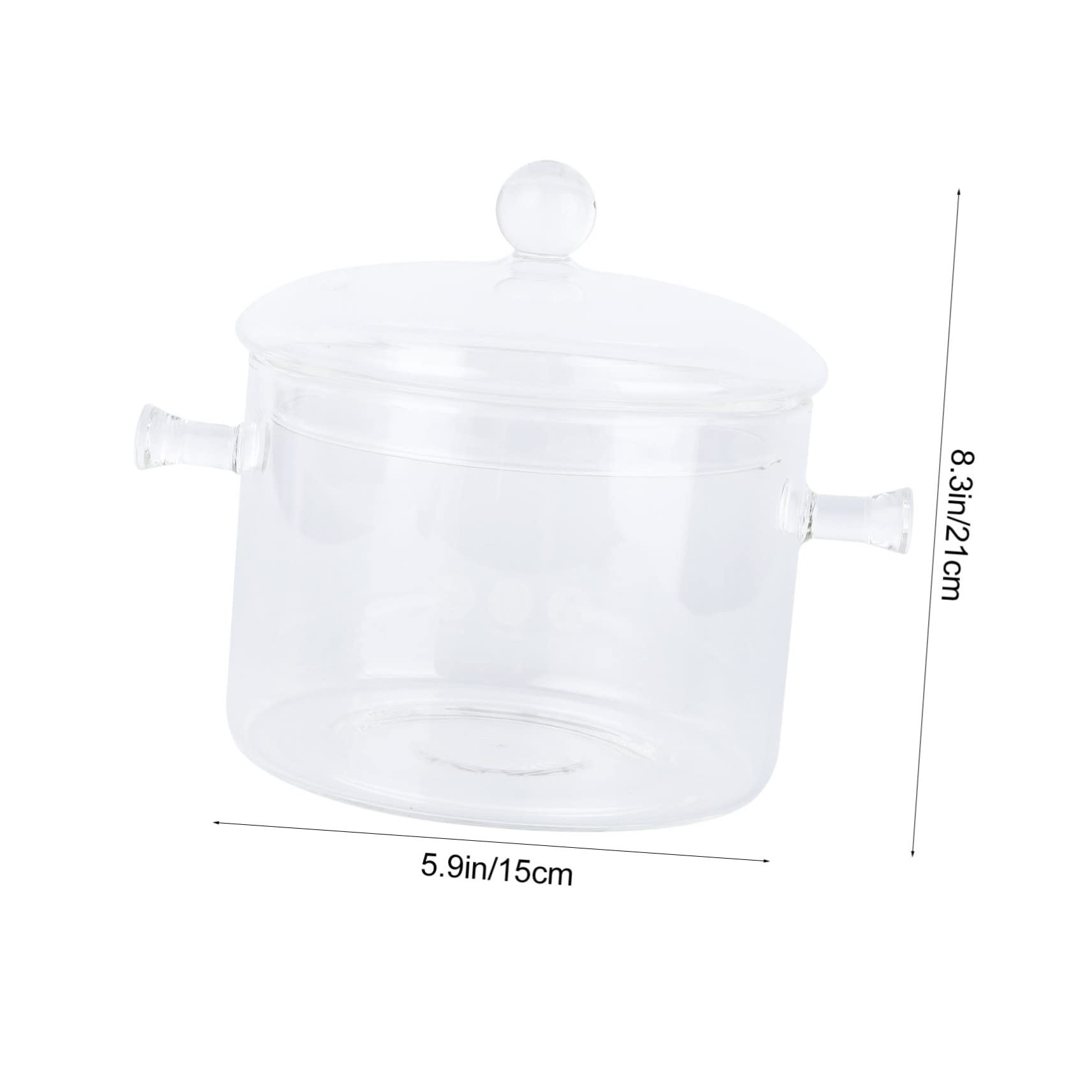 Cabilock Glass Cooking Pot Multi Stew Pot for Noodles and Soups for Home Kitchen and Restaurant Use