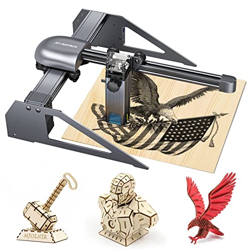 Portable Laser Engraver for Wood and Metal, ATOMSTACK P7 40w CNC Laser Engraving Cutting Machine, 5.5W Output Power of Laser, Newly Upgraded Ultra-fine Compression Laser, Easy to Assemble