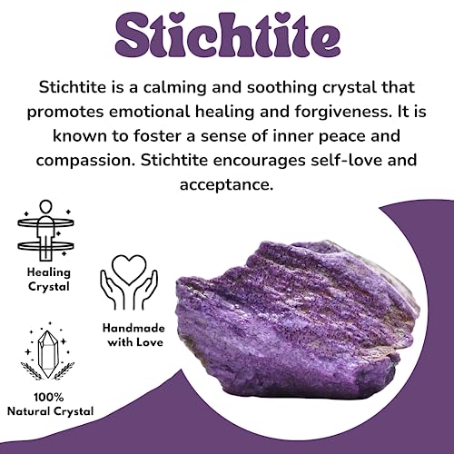 Image of Amazing Gemstone 2 Pieces Stichtite Raw Crystals and Healing Stones, Natural Rocks for Tumbling and DIY Raw Stones and Crystals