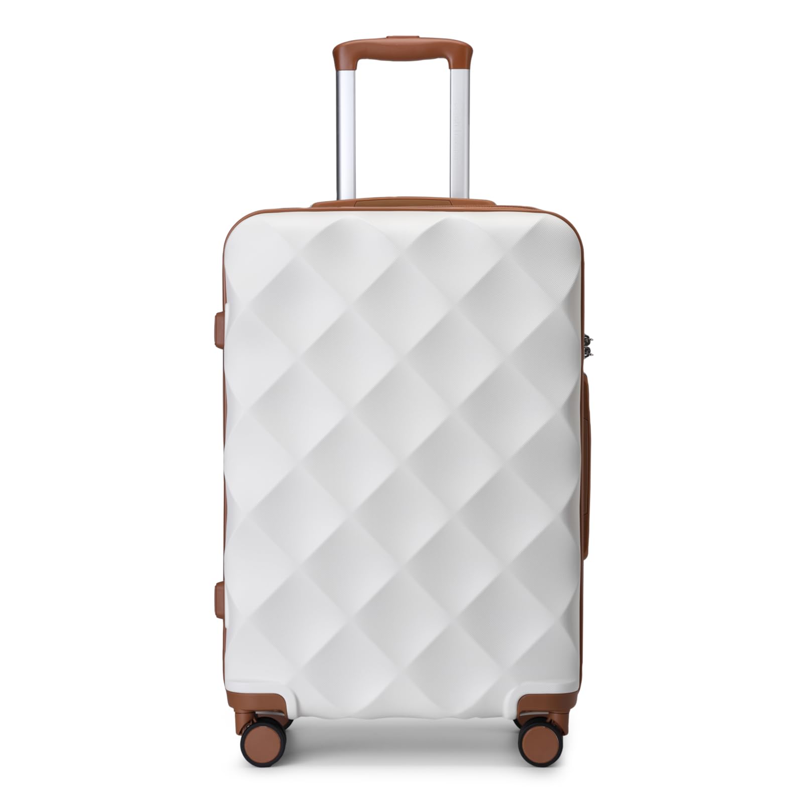 British Traveller Groß Koffer 74.5x49x30.5cm Leichter Reisekoffer aus ABS+PC mit TSA-Schloss, 4 Rollen Koffer Trolley