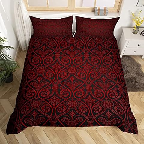 Erosebridal Red Black Ombre Bedding Set Cover