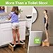 StrongTek Enhanced Squatting Toilet Stool, Wooden Potty Stool for Bathroom, Extra-Thick Wood, Sturdy 350 lbs Capacity, Comfortable Toilet Stool for Kids, Adults & Seniors