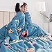 Produktbild Decke Winter Faule Quilt Decke Mit Ärmeln Verdickter Anti-Kick-Schlafsack Warm verdickte Gewaschene Quilt-Decke Decke Schlafsack Faul Kuschel Geschen (Mehrfarbig)