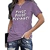 AEURPLT-Womens-Pivot-Funny-Cute-Graphic-T-Shirt-Short-Sleeve-Summer-Shirts Women Teen Girls Pivot Funny Cute Graphic T Shirt Tops Tees TV Show Merchandise