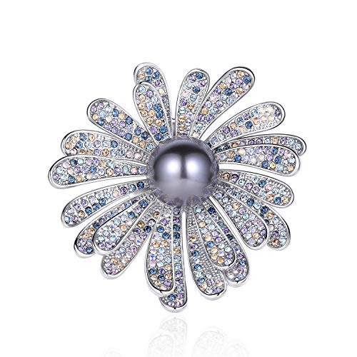 Brooches for Women, Pearl Broches Jewelry with Swarovski Crystal Women's Brooches & Pins