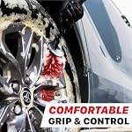 Maxshine Universal 10” Wheel & Rim Brush – Soft Bristle Scratch-Free Car Detailing Brush with Comfort Grip & Knuckle Guard – Tire, Spoke, Lug Nut & Brake Dust Cleaner for Cars, Trucks, SUVs & Boats - Image 3