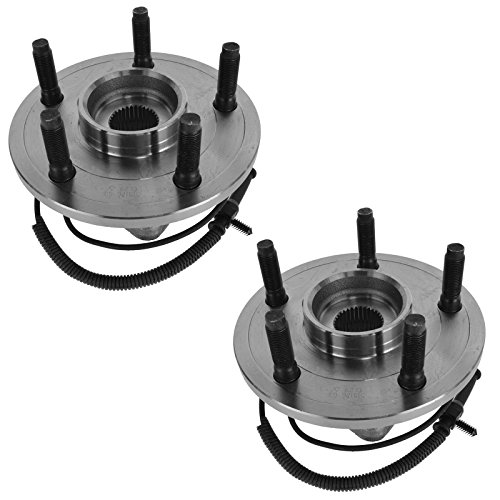 Image of TRQ 2 Piece Front Wheel Bearing & Hub Assembly Set Compatible with 2009-2010 Dodge Ram 1500 2011 Ram 1500