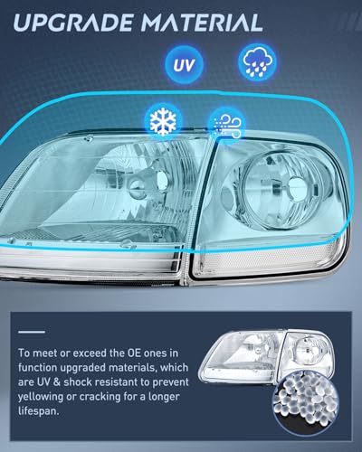 Image of Nilight Headlight Assembly Compatible with Ford F-150 Expedition 1997-2003