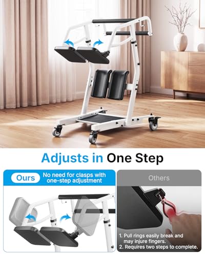 Image of PERLECARE Sit to Stand Lift for Elderly with Safety Belt and Casters