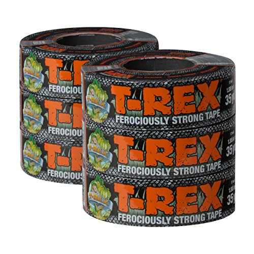 T-Rex Ferociously Strong Tape, Duct Tape With Uv Resistant & Waterproof Backing For Wood Brick Concrete And More, 35 Yd X 1.88", Gunmetal Gray, 6-Rolls (284976) #TOP17