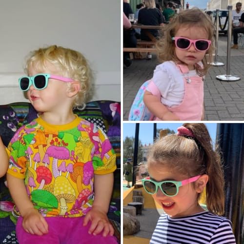 BEALER Kids Polarized Sunglasses for Girls Boys UV Protection Sun Glasses Flexible Rubber TPEE Shades for Children Age 3-92