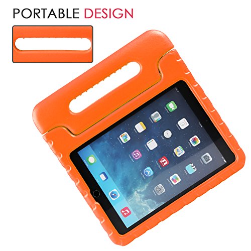 Newstyle Apple Ipad Air 2 Case Shockproof Case Light Weight Kids Case Super Protection Cover Handle Stand Case For Kids Children For Apple Ipad Air 2 (2014 Released) - Orange Color #TOP3