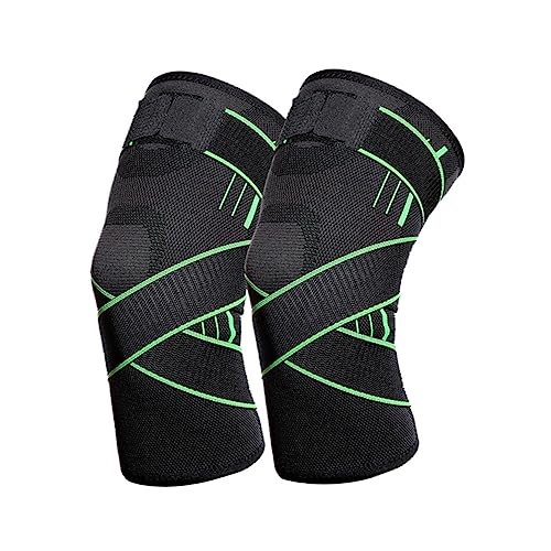 POPETPOP Elastic Compression Knee Support Protective Pads Breathable Sleeve for Running Basketball Climbing (size s Black)