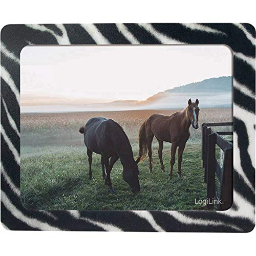 LogiLink ID0168 - Tappetino per mouse con inserto per foto, motivo zebrato, 230 x 190 mm, colore: Trasparente - Mousepad - Immagine 3
