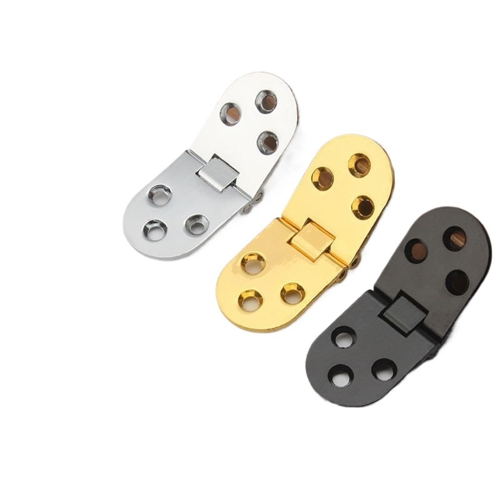 1/2pcs Folding Hinges Cabinet Door Hinge(Silver 2pcs)