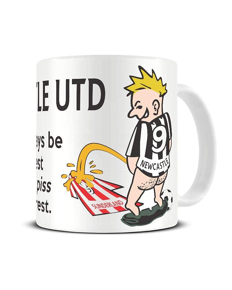 Wee On The Rival's Shirt | Football Fan Rivalry Mugs | Great Funny Gift for a Football Supporter Present Coffee Tea Mug Cup (Newcastle Utd V Sunderland) WE18