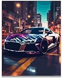 Inspirational Wall Art Co. - Xanadu | 2018 Audi R8 Poster - Car Posters for Boys Room - Car Wall Decor - Car Room Decor - Car Posters for Men | 11x14 Inches Unframed