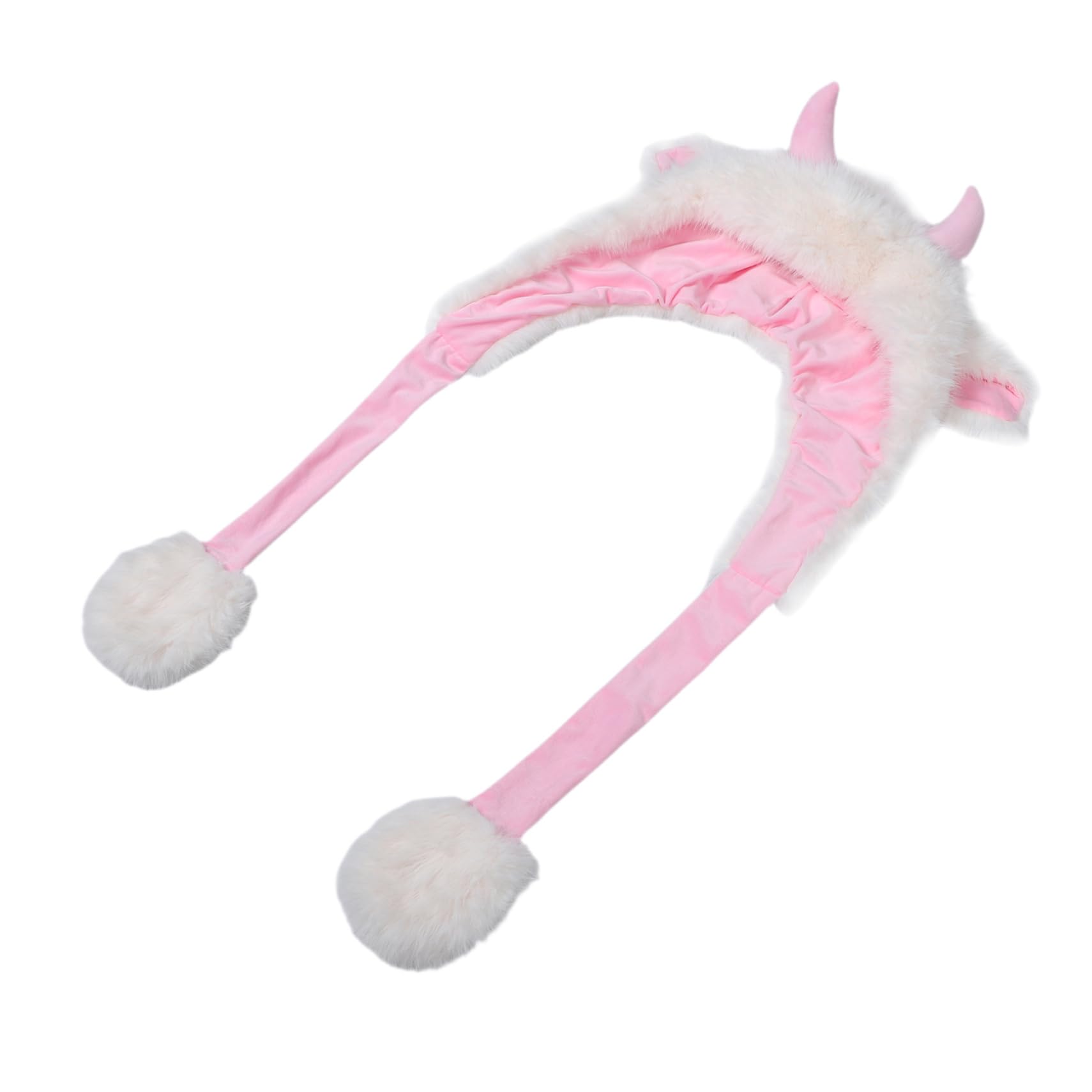Healeved Sombrero de Cuerno Divertido con Bufanda de Felpa Cálido Gorro de Animal para Clima Frío para Disfraces de Halloween y Adolescentes