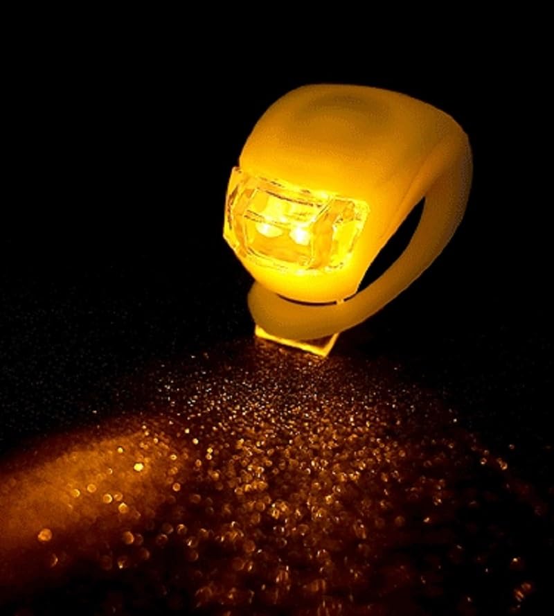 8 Stück wasserdichte LED Kinderwagen Lichter mit heller Beleuchtung, Mehrzweck Warnlicht für Kinderwagen Scooter Roller Outdoor Läufer (Grün Gelb 1)