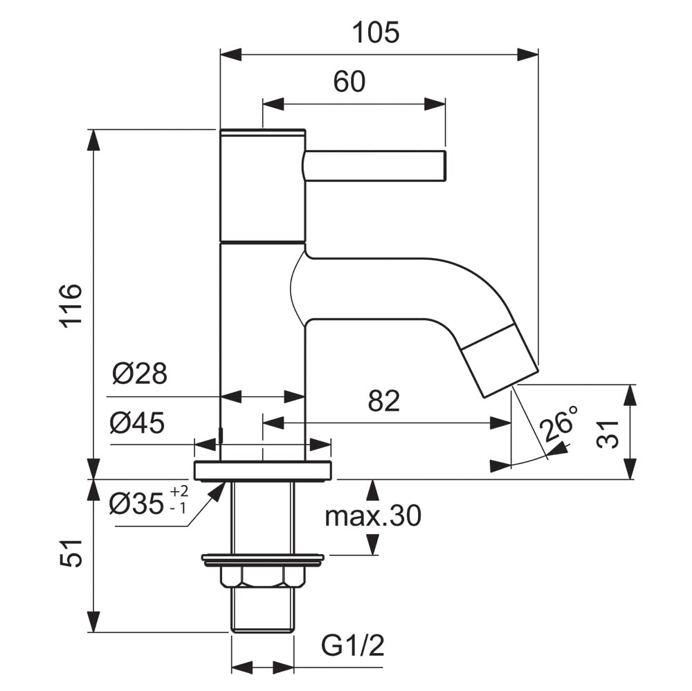 Ideal Standard BC184AA krany do umywalki z ceraliną, chromowane