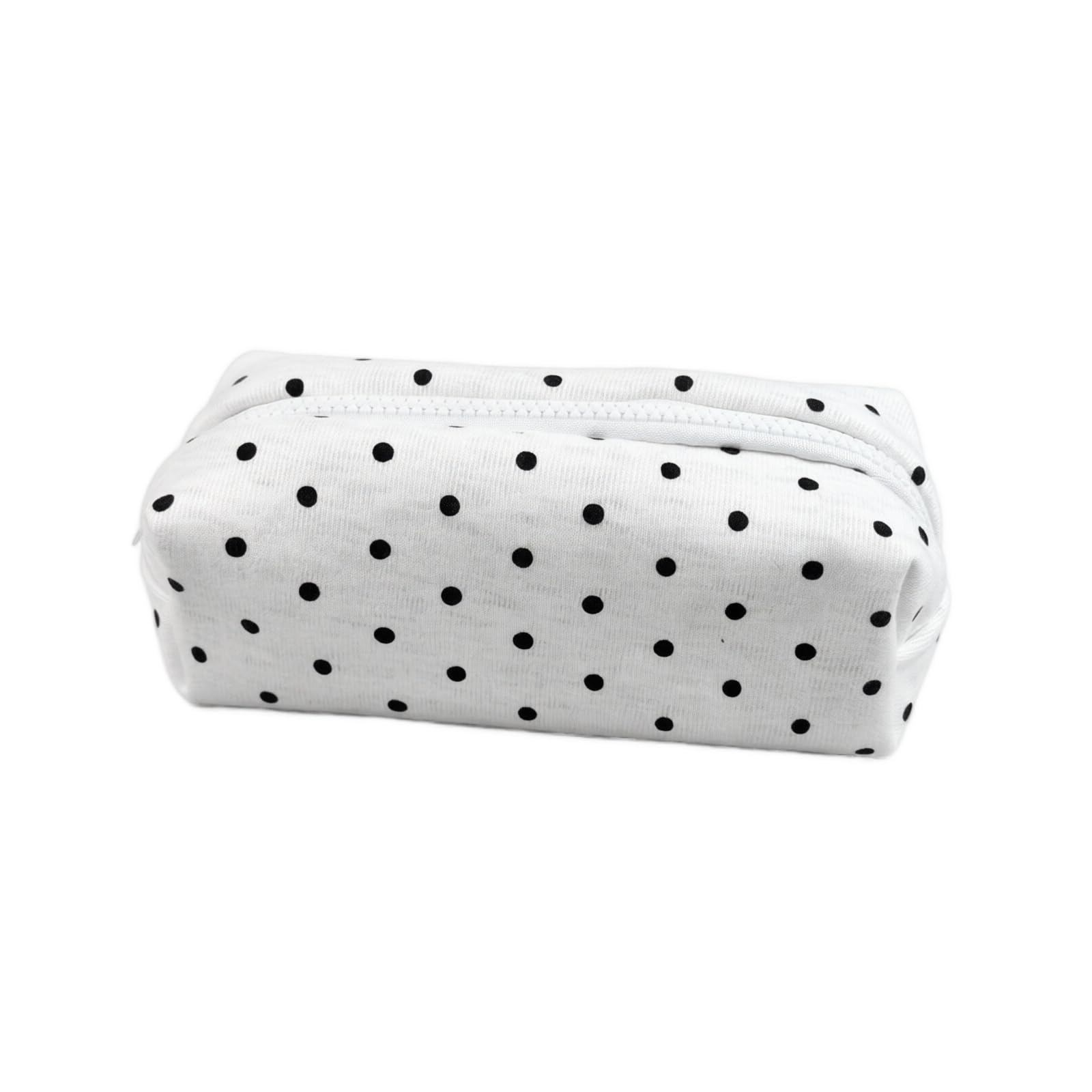 Polka Dots Pencil Case Aesthetic Gradient Pencil Bag Pen Pouch Organizer | for Girls,Pencil Pouch,Middle High School,College Students,Stationery Pouch,Makeup White