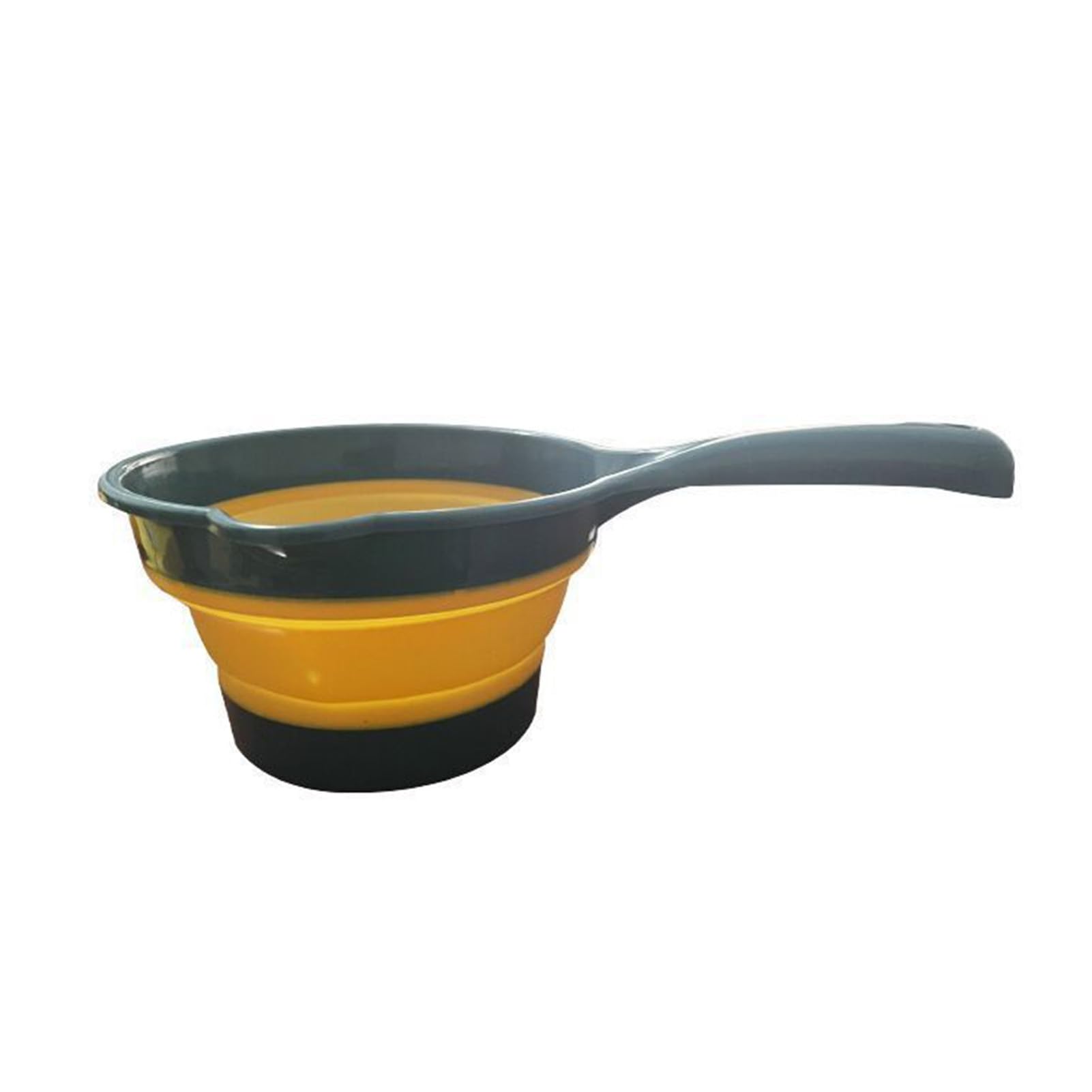 Foldable Water Ladle, Collapsible Silicone Kitchen Scoop for Rice Washing, Space Saving Multipurpose Dipper for Home
