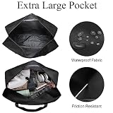 PALAMEA Groß Faltbare Handgepäck 55x40x20, 45L Leichter Reisetasche Handgepäck TUI Airways Lufthansa Reisetasche Koffer Reise Handtaschen Organizer Duffle Bag -schwarz