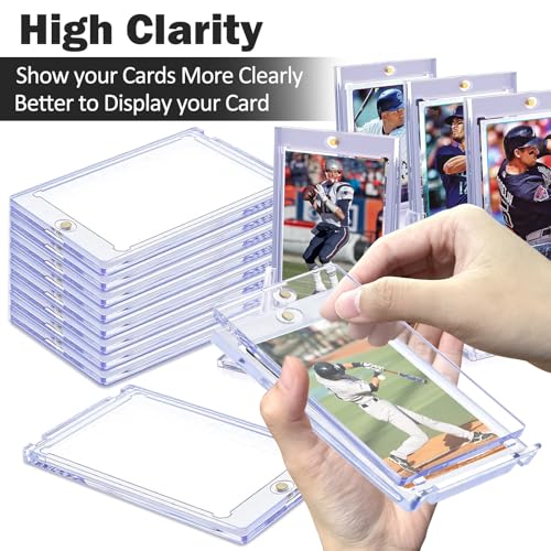 Magnetic Card Holder Pack of 25 Trading Card Sleeves 35PT Transparent Card Holder Card Saver Cases Trading Card Cases for Standard Cards Yugioh Cards - Image 3